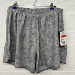 Gray Athletic Shorts with Elastic Waistband